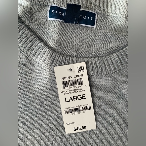 Brand New Karen Scott Jersey Crew Sweater For Sale - Picture 3 of 4